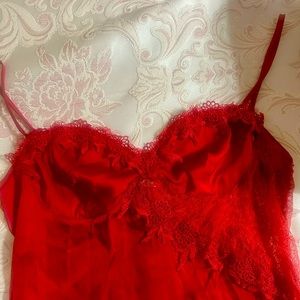 Red lace nightgown lingerie